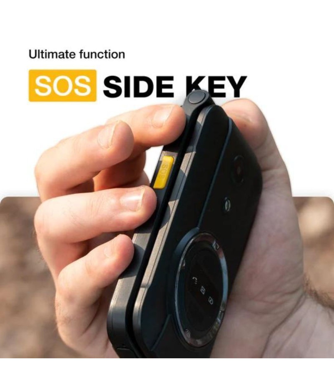 AGM M8 Flip Dual SIM Ανθεκτικό Κινητό με Μεγάλα Κουμπιά Μαύρο