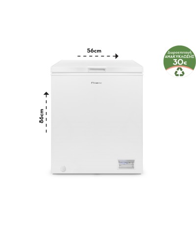 Καταψύκτης Μπαούλο Inventor MDH-145 EL  142lt