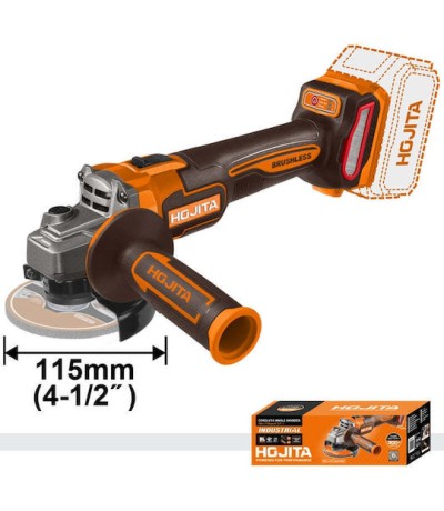  ΓΩΝΙΑΚΟΣ Τροχός Hojita HJLAPM11 115mm Μπαταρίας Brushless με Ρύθμιση Στροφών 20V Solo
