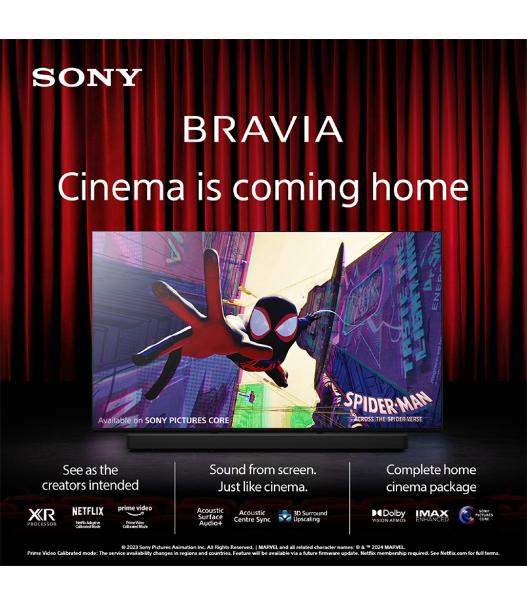 Sony Smart Τηλεόραση 65" 4K UHD OLED Bravia 8 HDR (2025) K65XR8APB