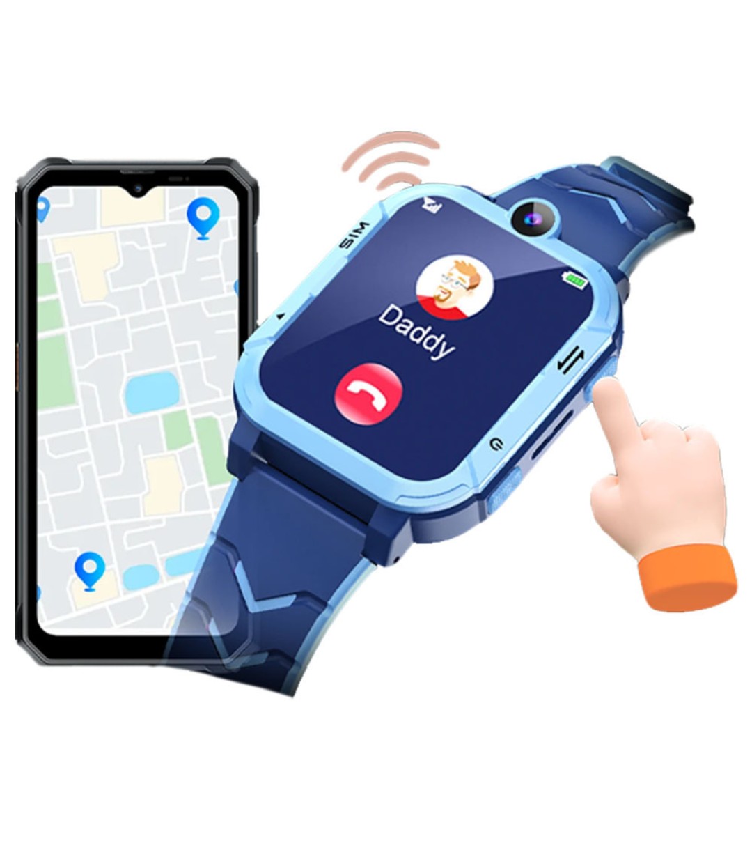 BlackView 4G Kids Smartwatch Gr Menu And Sos Function Blue - (Z20-BL)