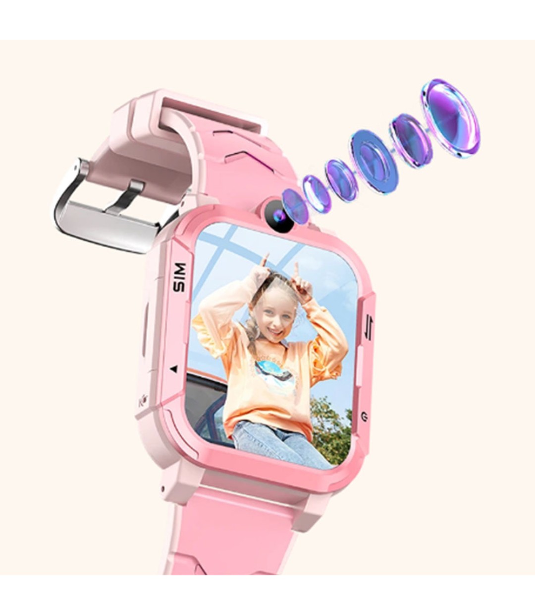 BlackView 4G Kids Smartwatch Gr Menu And Sos Function Pink - (Z20-P)