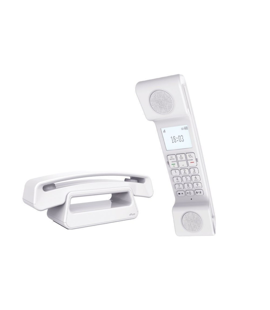 Alcatel ePure Iconic Ασύρματο Τηλέφωνο με Ελληνικό Μενού Λευκό