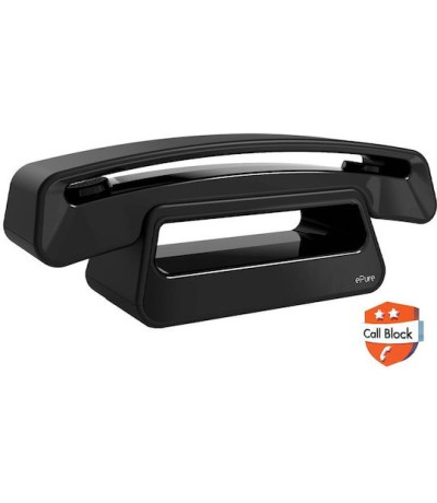 Alcatel ePure Iconic Ασύρματο Τηλέφωνο με Ελληνικό Μενού Μαύρο