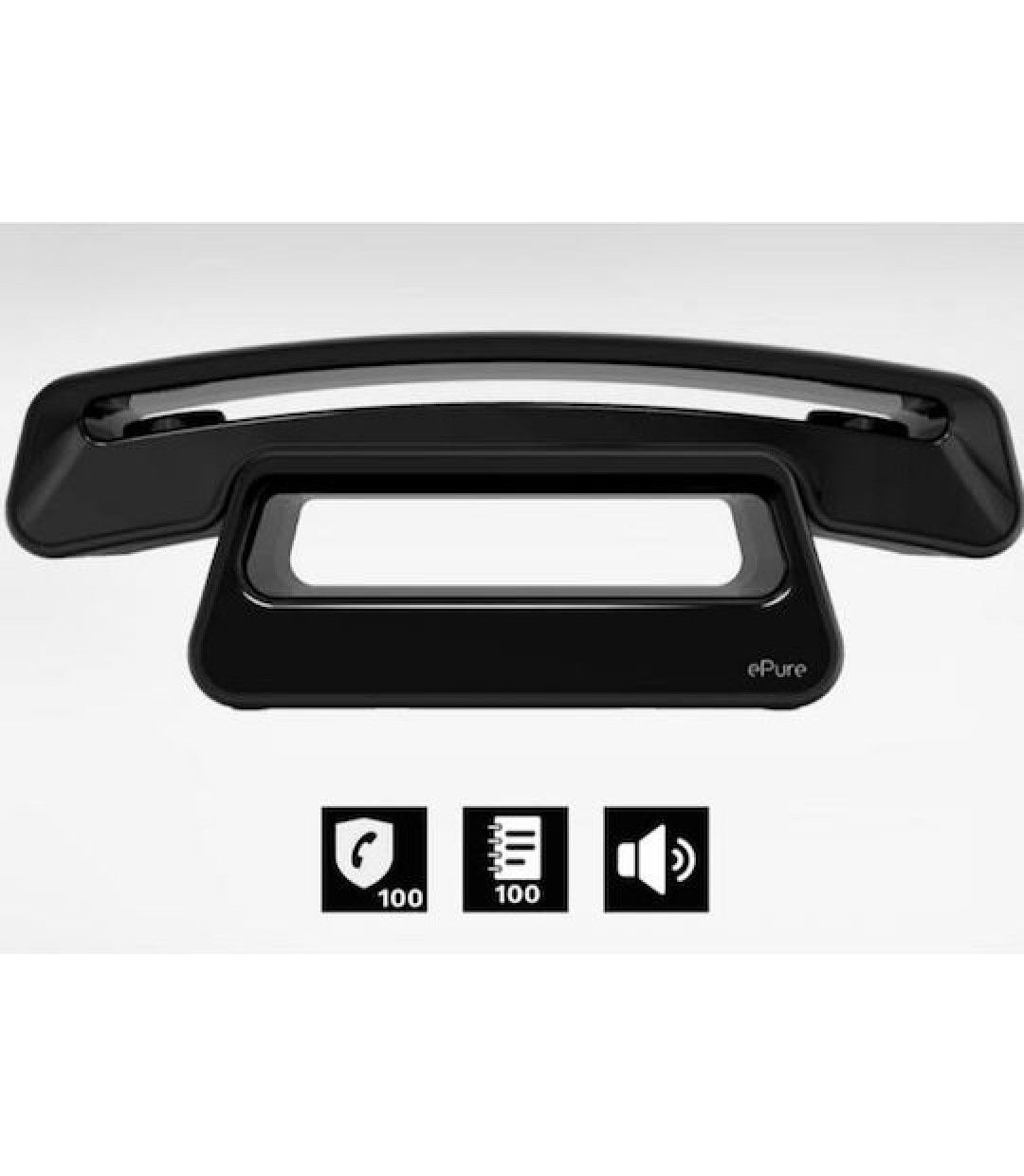 Alcatel ePure Iconic Ασύρματο Τηλέφωνο με Ελληνικό Μενού Μαύρο