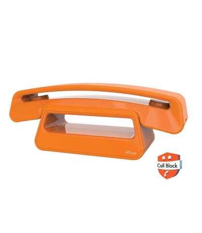 Alcatel ePure Iconic Ασύρματο Τηλέφωνο με Ελληνικό Μενού Πορτοκαλί