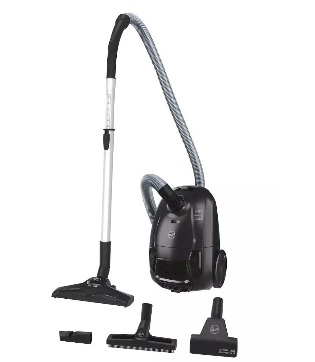 Hoover HE120PET 011 39002327 Ηλεκτρική Σκούπα 700W με Κάδο 2.5lt Iron Grey
