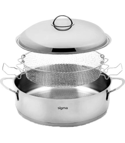 Τηγάνι με καπάκι και δίχτυ 28cm 12028