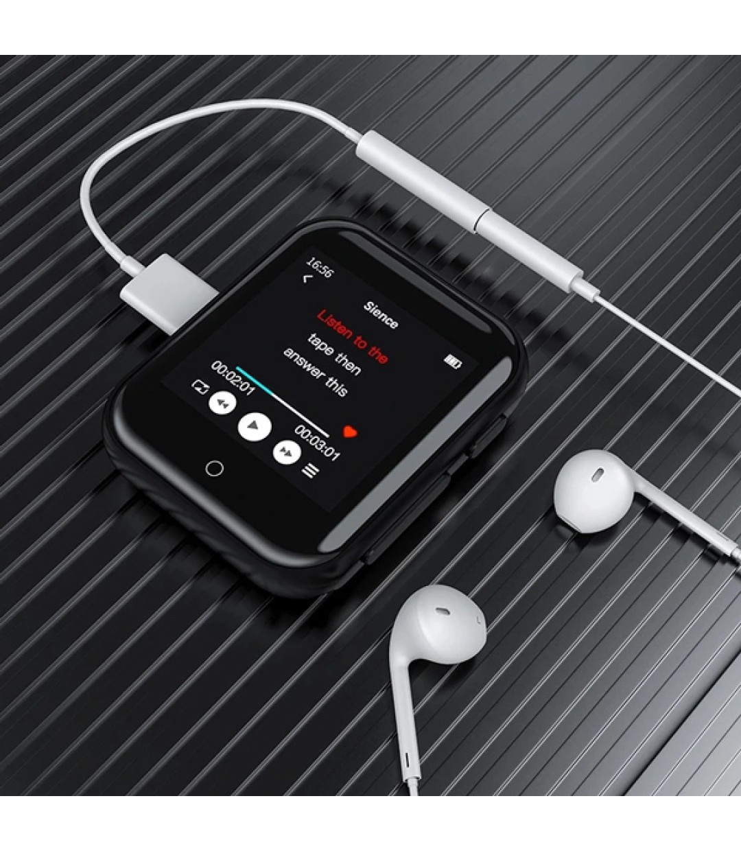 Ruizu M8 MP3 Player (16GB) με TFT Οθόνη Αφής 1.54" Μαύρο